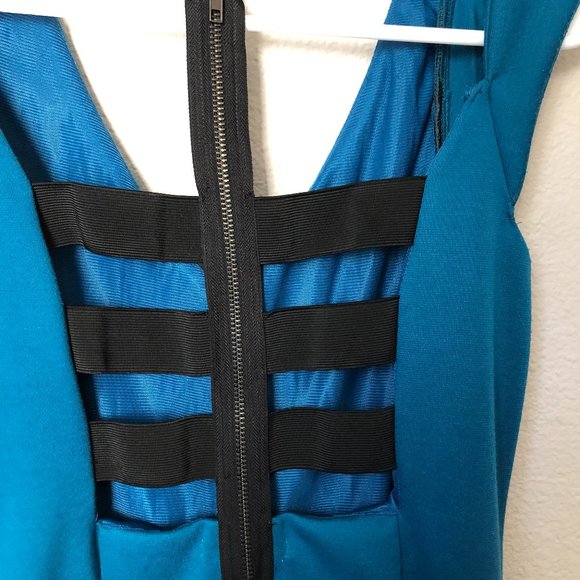 NWT Plastic Island Aqua Blue Dress - Picture 3 of 5